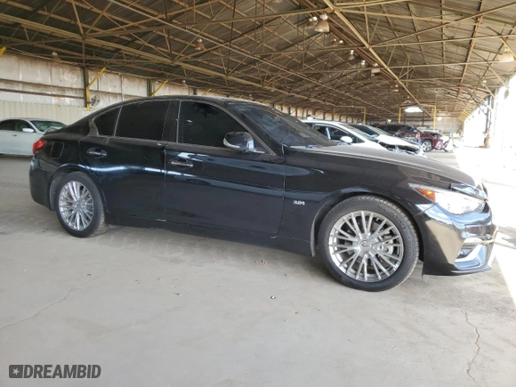 2019 Infiniti Q50 3.0t LUXE with VIN JN1EV7AP1KM540094, listed as a Copart auction lot 44002165 with 88,689 mi miles and Salvage Title. Bid and sale history available at carsss.com. Image 4.