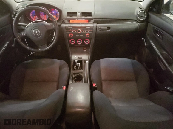 2008 Mazda 3 Sport with VIN JM1BK12F981866604, listed as a Copart auction lot 55243085 with 204,494 mi miles and Salvage Title. Bid and sale history available at DreamBid. Image 8.