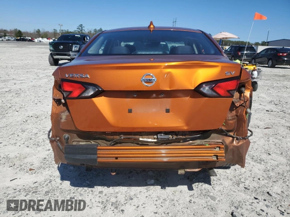 2022 Nissan Versa SV with VIN 3N1CN8EV5NL841939, listed as a Copart auction lot 48990195 with 57,076 mi miles and Salvage title. Bid and sale history available at DreamBid. Image 6.