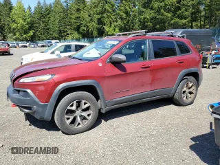 2014 Jeep Cherokee Trailhawk with VIN 1C4PJMBS8EW268056, listed as a Copart auction lot 54951885 with 111,678 mi miles and Salvage title. Bid and sale history available at DreamBid. Image 1.