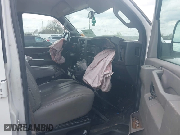 2019 Chevrolet Express Cargo Van with VIN 1GCWGAFG1K1301406, listed as a IAAI auction lot 41754424 with 156,602 mi miles. Bid and sale history available at carsss.com. Image 5.