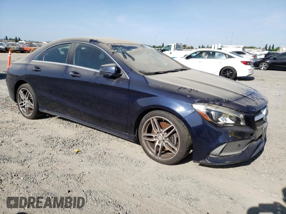 2018 Mercedes-Benz CLA 250 with VIN WDDSJ4EB9JN513510, listed as a Copart auction lot 61871585 with 124,877 mi miles and Clean title. Bid and sale history available at DreamBid. Image 4.