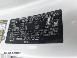 2014 Kia Soul + with VIN KNDJX3A58E7705512, listed as a IAAI auction lot 42201110 with 145,709 mi miles and . Bid and sale history available at DreamBid. Image 9.