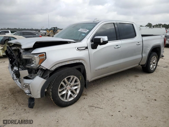 2021 GMC Sierra 1500 SLT with VIN 3GTU9DED1MG256465, listed as a Copart auction lot 44262085 with 54,772 mi miles and Salvage Title. Bid and sale history available at carsss.com. Image 1.