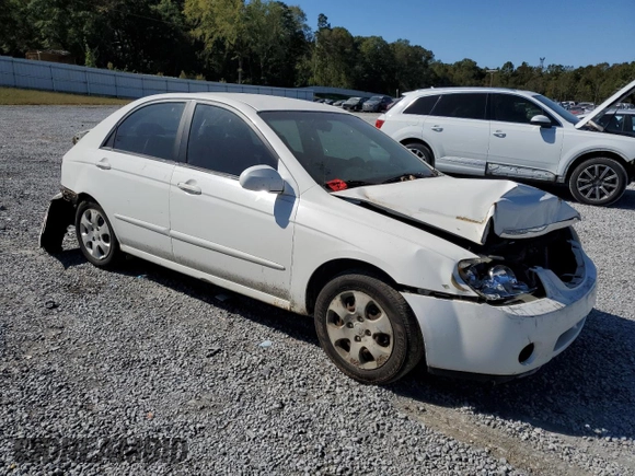 2005 Kia Spectra LX with VIN KNAFE121055167652, listed as a Copart auction lot 72753994 with Not Provided miles and Salvage Title. Bid and sale history available at carsss.com. Image 4.