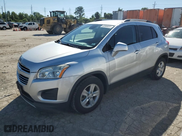 2015 Chevrolet Trax LT with VIN 3GNCJLSB9FL175263, listed as a Copart auction lot 60866654 with 127,134 mi miles and Salvage Title. Bid and sale history available at carsss.com. Image 1.
