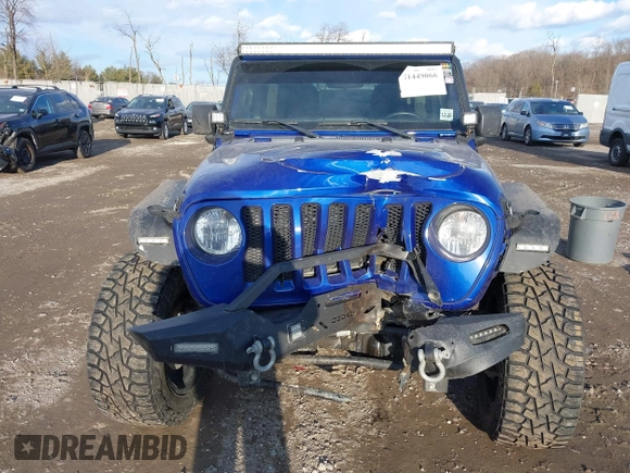 2020 Jeep Wrangler Unlimited Sport S z VIN 1C4HJXDN0LW347487, wystawiony jako IAAI lot #41449066 z przebiegiem 44 007 mil mil oraz . Historia ofert i sprzedaży dostępna na DreamBid. Obrazek 12.
