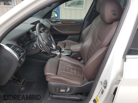 2020 BMW X3 xDrive30i with VIN 5UXTY5C02LLT32702, listed as a Copart auction lot 51238085 with 56,033 mi miles and Salvage Title. Bid and sale history available at DreamBid. Image 7.