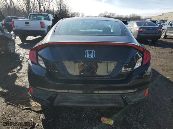 2017 Honda Civic Coupe LX-P with VIN 2HGFC4B04HH301093, listed as a Copart auction lot 47039595 with 93,331 mi miles and Salvage Title. Bid and sale history available at carsss.com. Image 6.