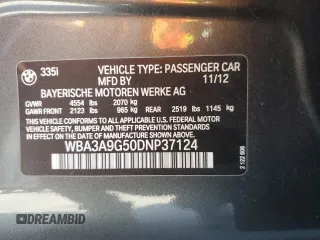 2013 BMW 3 Series 335i с VIN WBA3A9G50DNP37124, выставлен на аукционе Copart как лот 84889314 с пробегом 150 949 миль миль и Списание • Salvage title. История ставок и продаж доступна на DreamBid. Изображение 14.