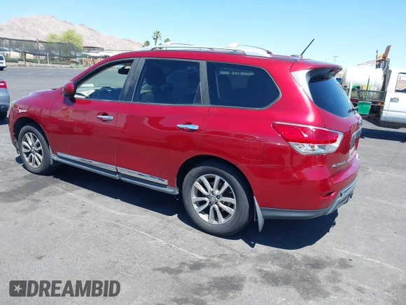 2014 Nissan Pathfinder SL with VIN 5N1AR2MN8EC725732, listed as a IAAI auction lot 42215625 with 110,641 mi miles and . Bid and sale history available at DreamBid. Image 3.