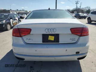 2014 Audi A8 4.0T with VIN WAUR2AFD9EN004542, listed as a Copart auction lot 50818845 with 75,908 mi miles and Salvage Title. Bid and sale history available at DreamBid. Image 6.