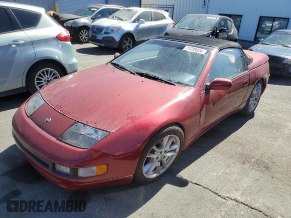 1994 Nissan 300ZX z VIN JN1RZ27D5RX010824, wystawiony jako Copart lot #71235024 z przebiegiem 93 564 mil mil oraz Szkoda całkowita • Salvage title. Historia ofert i sprzedaży dostępna na DreamBid. Obrazek 1.
