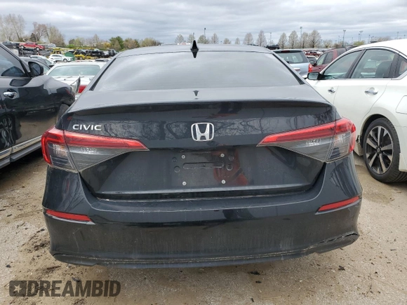 2022 Honda Civic Sedan LX with VIN 2HGFE2F27NH532429, listed as a Copart auction lot 48267654 with 50,912 mi miles and Salvage Title. Bid and sale history available at carsss.com. Image 6.