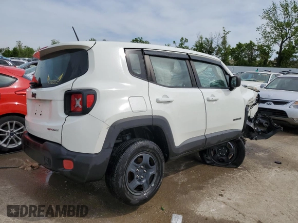 2017 Jeep Renegade Sport с VIN ZACCJAAB0HPF88939, выставлен на аукционе Copart как лот 53102384 с пробегом 58 563 миль миль и Списание • Salvage title. История ставок и продаж доступна на DreamBid. Изображение 3.