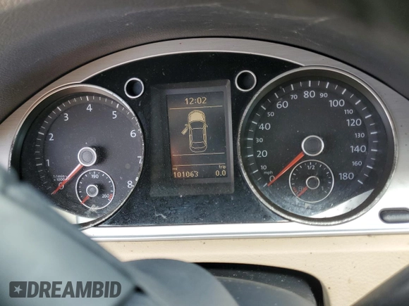 2013 Volkswagen CC Sport with VIN WVWBN7AN7DE522906, listed as a Copart auction lot 76385704 with 101,063 mi miles and Salvage Title. Bid and sale history available at DreamBid. Image 9.