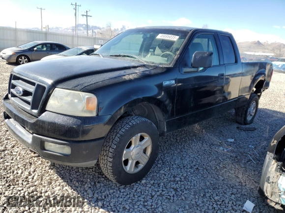 2005 Ford F-150 STX with VIN 1FTRX14WX5NA48994, listed as a Copart auction lot 46695035 with 253,055 mi miles and Salvage Title. Bid and sale history available at carsss.com. Image 1.