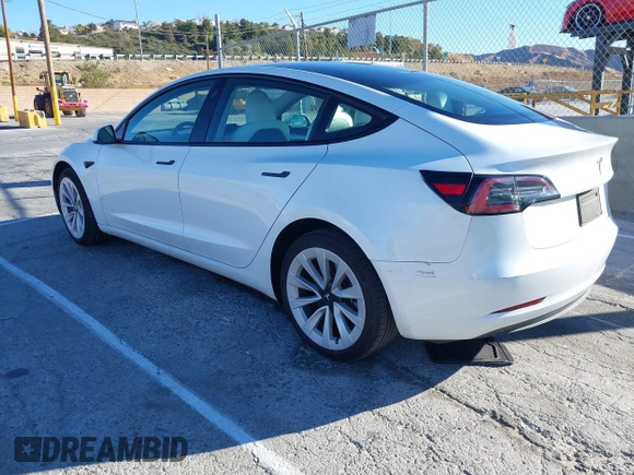 2023 Tesla Model 3 with VIN 5YJ3E1EAXPF486639, listed as a IAAI auction lot 41387797 with 18,603 mi miles and . Bid and sale history available at carsss.com. Image 3.