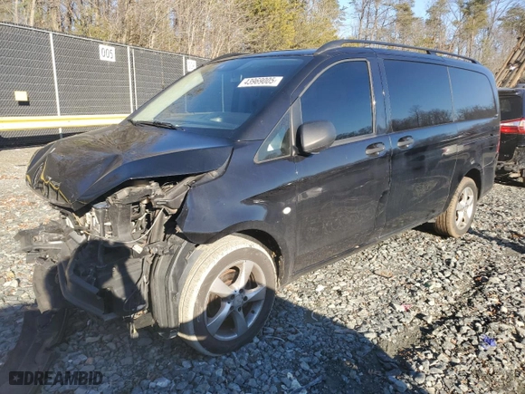 2016 Mercedes-Benz Metris Passenger Van with VIN WD4PG2EE5G3165311, listed as a Copart auction lot 43969005 with NaN miles and Salvage Title. Bid and sale history available at carsss.com. Image 1.