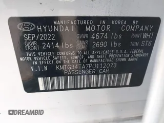 2023 Genesis G70 2.0T z VIN KMTG34TA7PU112073, wystawiony jako IAAI lot #41825012 z przebiegiem 10 526 mil mil oraz . Historia ofert i sprzedaży dostępna na DreamBid. Obrazek 9.