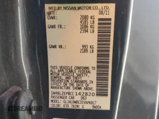 2012 Nissan Altima 3.5 SR with VIN 1N4BL2EP8CC142820, listed as a Copart auction lot 48299345 with 150,779 mi miles and Clean Title. Bid and sale history available at carsss.com. Image 13.