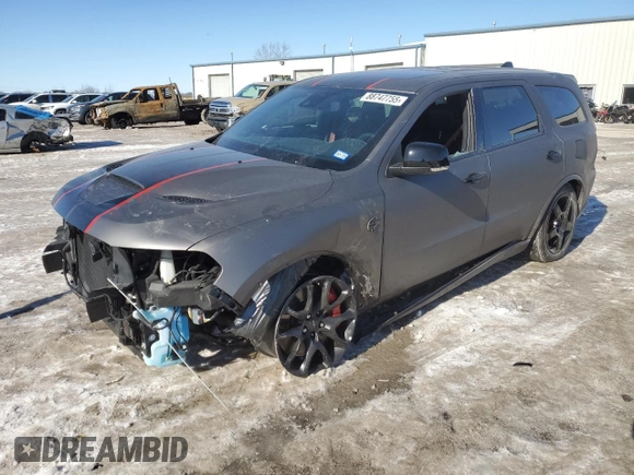 2021 Dodge Durango SRT Hellcat with VIN 1C4SDJH97MC788608, listed as a Copart auction lot 88747755 with 17,846 mi miles and Salvage title. Bid and sale history available at DreamBid. Image 1.