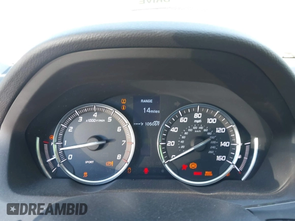 2017 Acura TLX V6 with VIN 19UUB2F31HA006549, listed as a IAAI auction lot 41689090 with 105,069 mi miles. Bid and sale history available at carsss.com. Image 7.