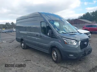 2023 Ford Transit Cargo with VIN 1FTBR3U88PKB86644, listed as a IAAI auction lot 41089106 with 8,095 mi miles and . Bid and sale history available at DreamBid. Image 1.