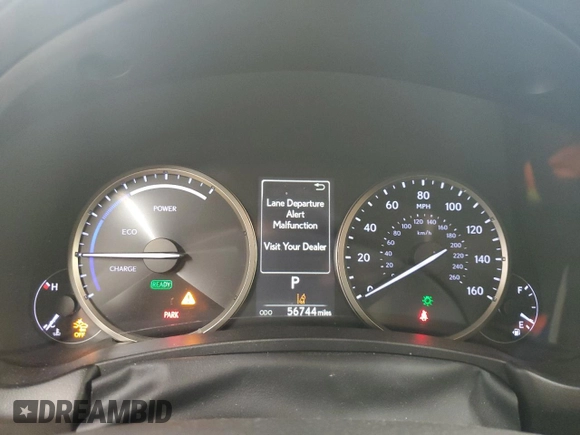 2019 Lexus NX 300h with VIN JTJBJRBZ9K2121314, listed as a Copart auction lot 57136075 with 56,744 mi miles and Salvage title. Bid and sale history available at DreamBid. Image 9.