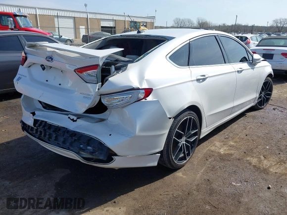 2014 Ford Fusion Titanium with VIN 3FA6P0K9XER201225, listed as a IAAI auction lot 41895572 with 108,510 mi miles. Bid and sale history available at carsss.com. Image 4.