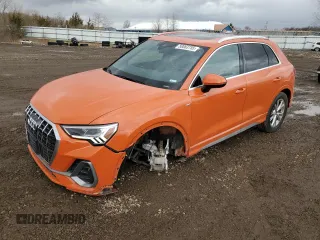 2023 Audi Q3 S line Premium z VIN WA1DECF38P1107298, wystawiony jako Copart lot #50063755 z przebiegiem 33 256 mil mil oraz Szkoda całkowita • Salvage title. Historia ofert i sprzedaży dostępna na DreamBid. Obrazek 1.
