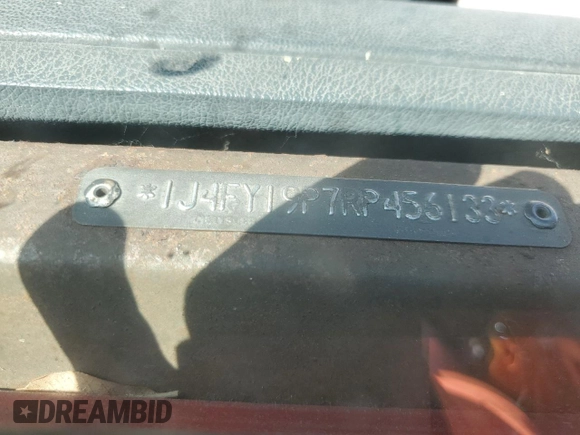 1994 Jeep Wrangler S with VIN 1J4FY19P7RP456133, listed as a Copart auction lot 52781975 with 295,953 mi miles and Salvage Title. Bid and sale history available at carsss.com. Image 14.