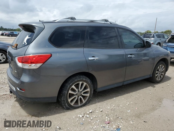 2015 Nissan Pathfinder SV with VIN 5N1AR2MN0FC637467, listed as a Copart auction lot 52480055 with 97,610 mi miles and Clean title. Bid and sale history available at DreamBid. Image 3.