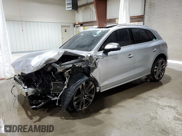 2018 Audi SQ5 Premium Plus with VIN WA1A4AFY7J2151817, listed as a Copart auction lot 80998964 with 51,759 mi miles and Salvage Title. Bid and sale history available at DreamBid. Image 1.