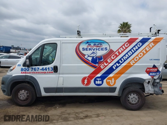 2017 Ram ProMaster Cargo with VIN 3C6TRVAG2HE542531, listed as a IAAI auction lot 42064289 with 127,020 mi miles and . Bid and sale history available at DreamBid. Image 15.