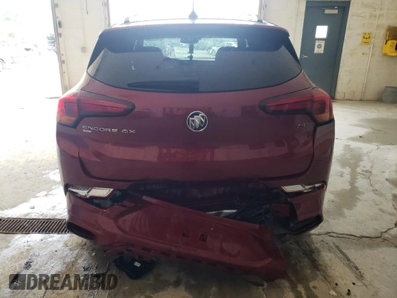 2022 Buick Encore GX Essence with VIN KL4MMGSL6NB033404, listed as a Copart auction lot 60215505 with 30,038 mi miles and Salvage title. Bid and sale history available at DreamBid. Image 6.