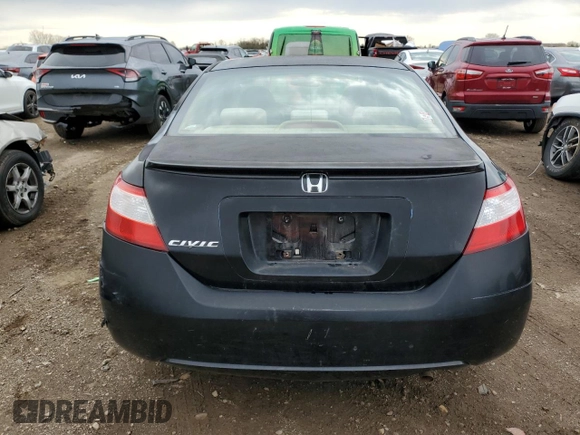 2006 Honda Civic Cpe EX with VIN 2HGFG12826H539689, listed as a Copart auction lot 53753405 with 168,809 mi miles and Clean Title. Bid and sale history available at carsss.com. Image 6.
