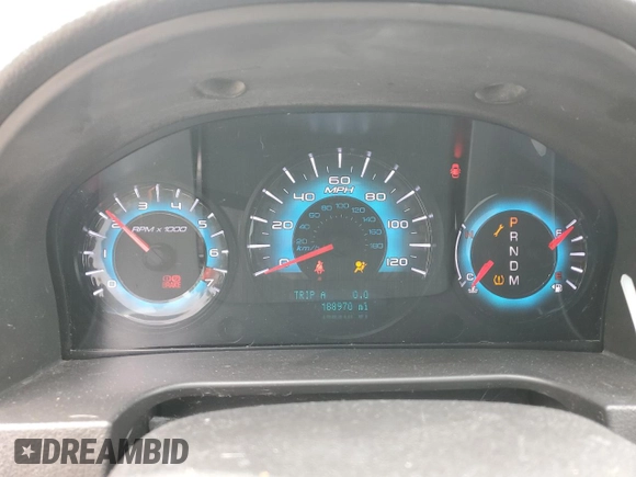 2012 Ford Fusion SEL with VIN 3FAHP0JGXCR222534, listed as a Copart auction lot 45819655 with 188,970 mi miles and Salvage Title. Bid and sale history available at DreamBid. Image 9.