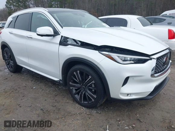 2023 Infiniti QX50 Sensory z VIN 3PCAJ5EB1PF120667, wystawiony jako IAAI lot #41279045 z przebiegiem 9 132 mil mil oraz . Historia ofert i sprzedaży dostępna na DreamBid. Obrazek 1.
