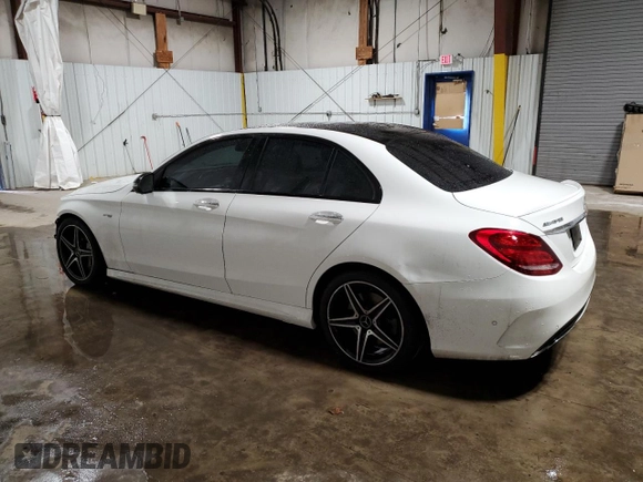 2018 Mercedes-Benz C 43 AMG with VIN 55SWF6EB4JU237002, listed as a Copart auction lot 46784155 with 88,525 mi miles and Salvage Title. Bid and sale history available at carsss.com. Image 2.