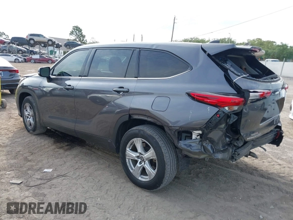 2022 Toyota Highlander L with VIN 5TDCZRAH1NS103623, listed as a IAAI auction lot 42233144 with 41,749 mi miles and . Bid and sale history available at DreamBid. Image 3.