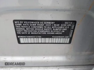 2014 Volkswagen CC Sport с VIN WVWAN7AN0EE512764, выставлен на аукционе IAAI как лот 42173467 с пробегом 153 193 миль миль и . История ставок и продаж доступна на DreamBid. Изображение 9.