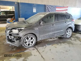 2015 Ford Escape Titanium with VIN 1FMCU0J9XFUA58239, listed as a Copart auction lot 46153395 with 114,240 mi miles and Salvage Title. Bid and sale history available at carsss.com. Image 1.