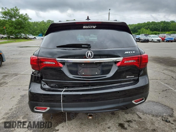 2015 Acura MDX Advance with VIN 5FRYD4H87FB026712, listed as a Copart auction lot 61238365 with 231,620 mi miles and Salvage title. Bid and sale history available at DreamBid. Image 6.