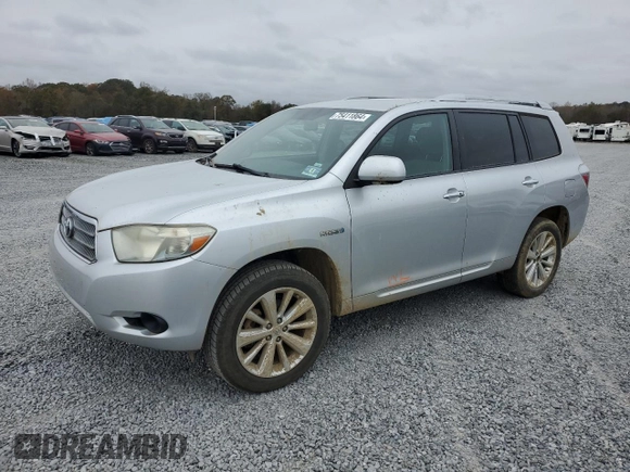 2010 Toyota Highlander Hybrid with VIN JTEBW3EH6A2043847, listed as a Copart auction lot 75411864 with 101,546 mi miles and Salvage Title. Bid and sale history available at carsss.com. Image 1.