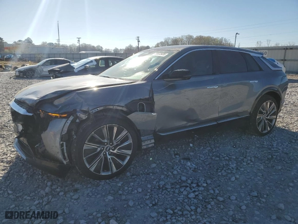 2023 Cadillac LYRIQ RWD Luxury with VIN 1GYKPMRK0PZ001018, listed as a Copart auction lot 49693935 with 47,881 mi miles and Salvage Title. Bid and sale history available at carsss.com. Image 1.