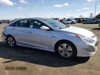2015 Hyundai Sonata Hybrid Limited with VIN KMHEC4A43FA129628, listed as a Copart auction lot 45209123 with 142,389 mi miles. Bid and sale history available at carsss.com. Image 4.