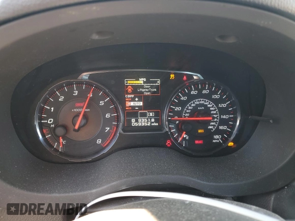 2019 Subaru WRX STI with VIN JF1VA2S60K9827503, listed as a Copart auction lot 49886045 with 59,352 mi miles and Salvage title. Bid and sale history available at DreamBid. Image 9.