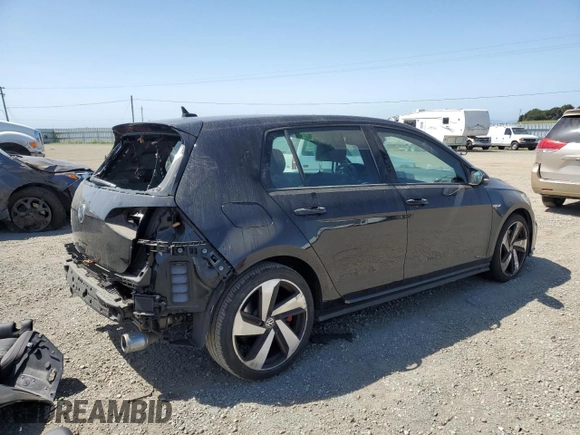 2019 Volkswagen Golf GTI S with VIN 3VW5T7AU7KM029516, listed as a Copart auction lot 53509345 with 10,221 mi miles and Salvage Title. Bid and sale history available at carsss.com. Image 3.