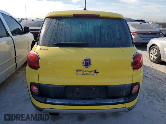 2014 FIAT 500L Trekking with VIN ZFBCFADH8EZ013585, listed as a Copart auction lot 76193764 with 0 mi miles and Salvage Title. Bid and sale history available at carsss.com. Image 6.